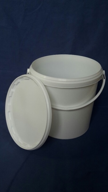 Plastové vedro biele s vekom, objem 10,8 l (1-23 ks)