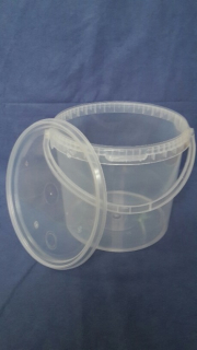 Plastové vedro transparentné s vekom, objem 5,7 l (1-19 ks)
